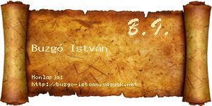 Buzgó István névjegykártya