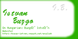 istvan buzgo business card